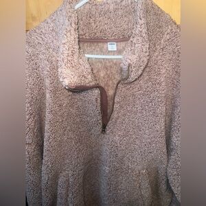 Light Brown (Mocha) Pull Over Fleece with Quarter Zipper